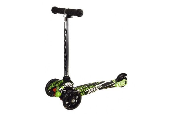 Самокат 3-колесный черный с рисунком SC20137 
