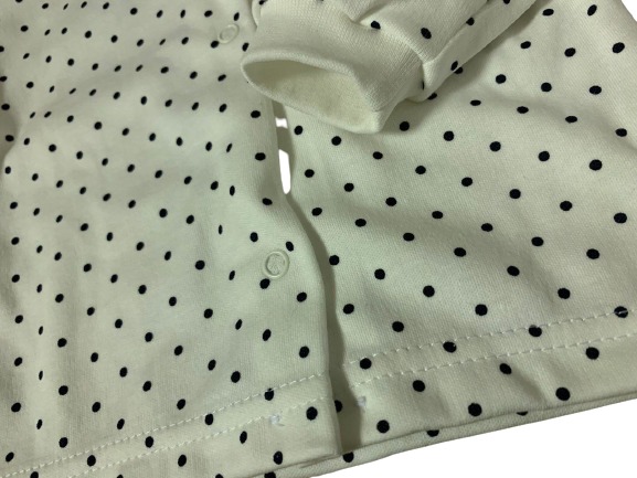 Кофточка детская унисекс Моя планета чорный горошек р.62 белый с принтом