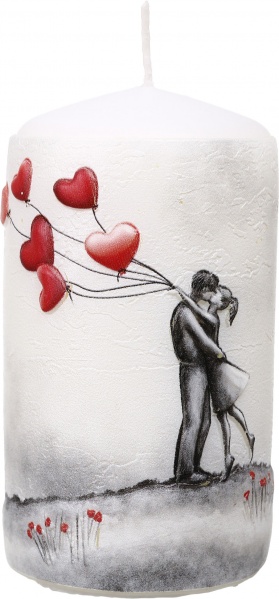 Свічка Циліндр Валентинка 60х110 мм в асортименті Pako-If