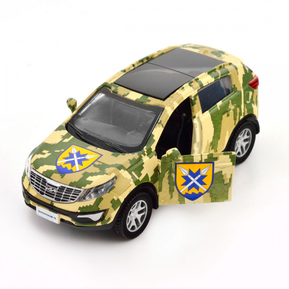 Автомодель TechnoDrive 1:32 серії Шеврони Героїв Kia Sportage R-56 ОМПБр 250362M