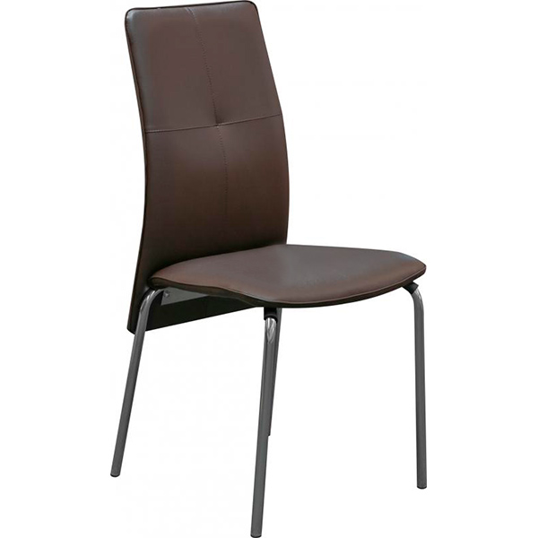 Стул обеденный Nowy Styl Muza II Chrome (BOX-2) V-3 хром/коричневый