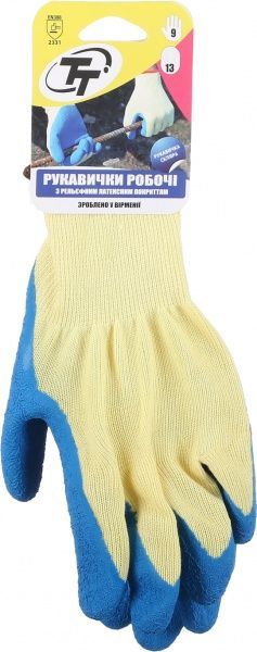 Рукавички ТавТекс Скляр 13 кл з покриттям латекс L (9)