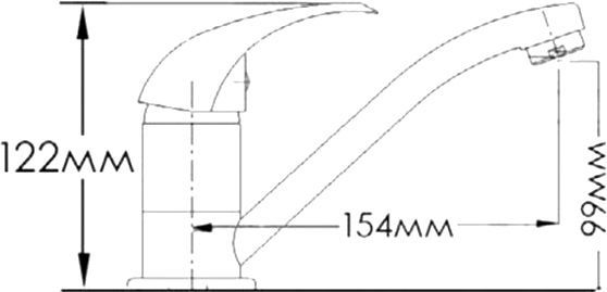 Смеситель для кухни Mixxen Феникс HB7111020C