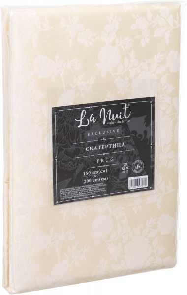 Скатерть Фрюж 150x200 см бежевый с рисунком La Nuit 
