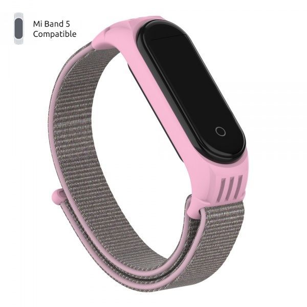 Ремінець для фітнес-браслета Armorstandart Sport Loop для Xiaomi Mi Band 5 Pink (ARM56872) 56872 