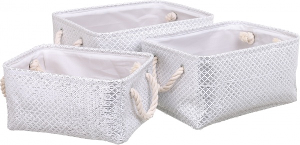 Корзина Silver 36х26х18 см серебристый