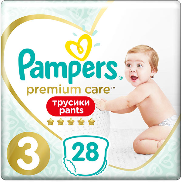 Підгузки-трусики Pampers Premium Care Pants Midi 3 6-11 кг 28 шт.