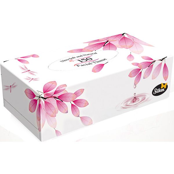 Салфетки в коробке Silken Natural цветные 150 шт.