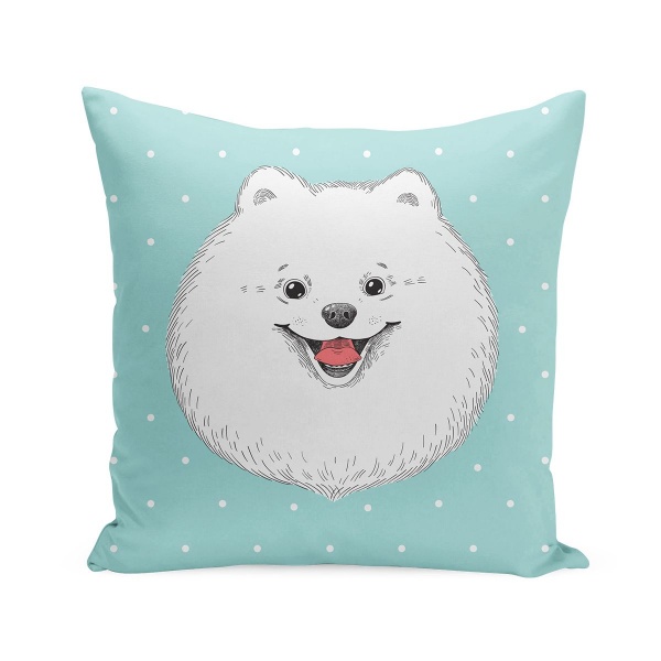 Подушка декоративна Шпіц 38x38 см сіро-блакитний Orner 