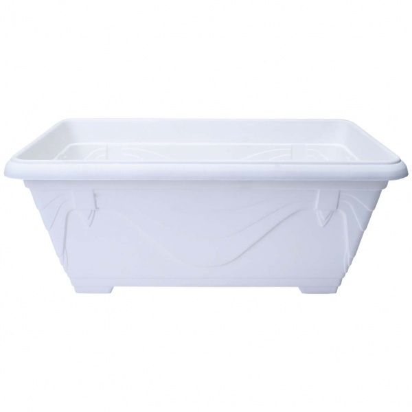 Ящик балконный Алеана Петуния 40,6х21,8 см прямоугольный белый 