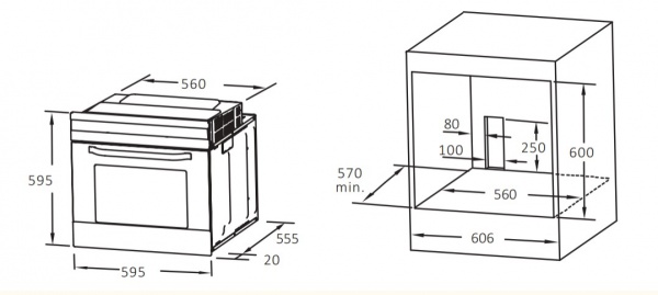 Духовой шкаф Interline OEG 580 ECH BB