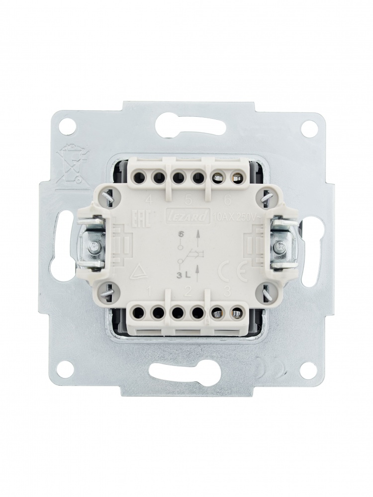 Кнопка дзвінка одноклавішний Lezard Vesna без підсвітки шефілд грей 742-3488-103