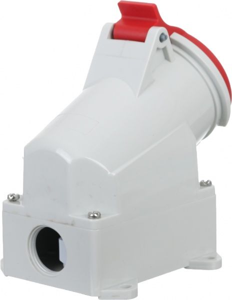 Розетка силовая стационарная с заземлением Expert 3p+N+PE (115) 380В 16А IP44 серый