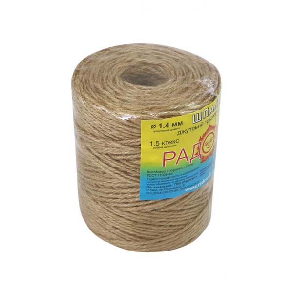 Шпагат Радосвіт джутовий трьохнитковий 1,4 мм 150 м