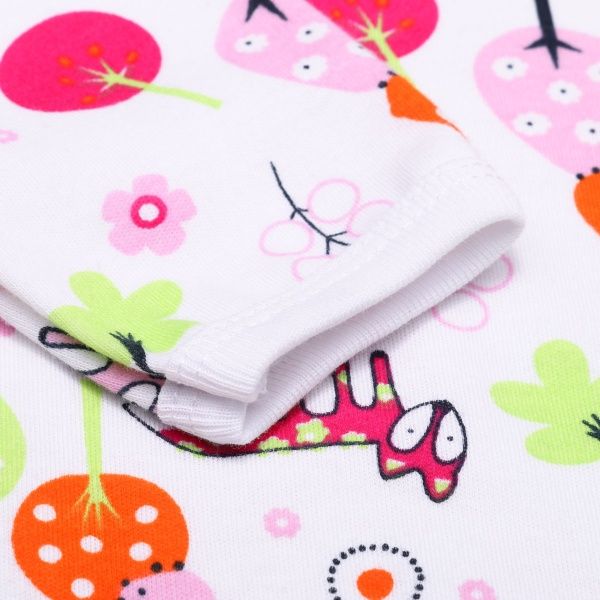 Боди Фламинго р.80 белый с принтом 494-222 