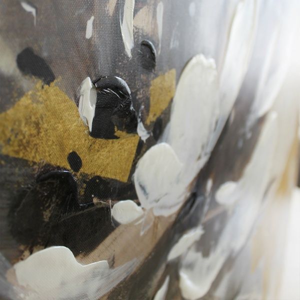 Репродукция на холсте Золотой лотос 80x80 см 