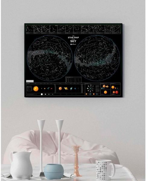 Скретч-карта 1DEA.me Star map of the sky (англ.)