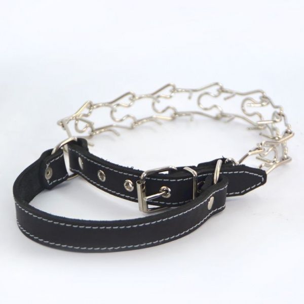 Ошейник-удавка Лорі с ручкой никелированный НЖР №5 69-77 см