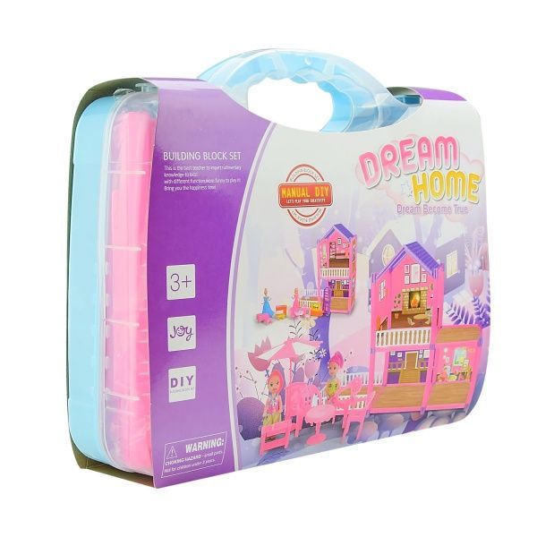 Игровой набор домик с куклой, аксессуарами в чемодане, в ассортименте SH369