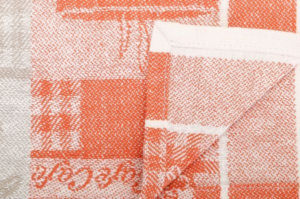 Полотенце кухонное Кава жаккард 83-04 45x70 см Галерея льна оранжевый 