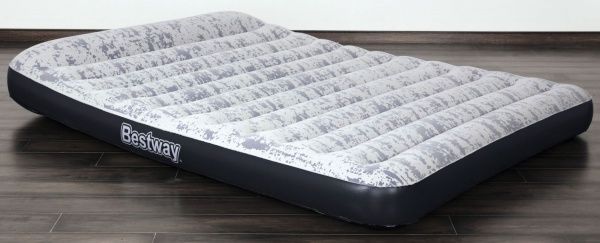 Матрас надувной Bestway Tritech Airbed Twin с двойным электронасосом 203x30 см серый/синий 67836