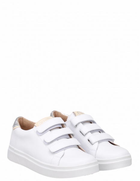 Кеди дитячі унісекс MiracleMe р.35 білий із сріблястим 0121-106Х 