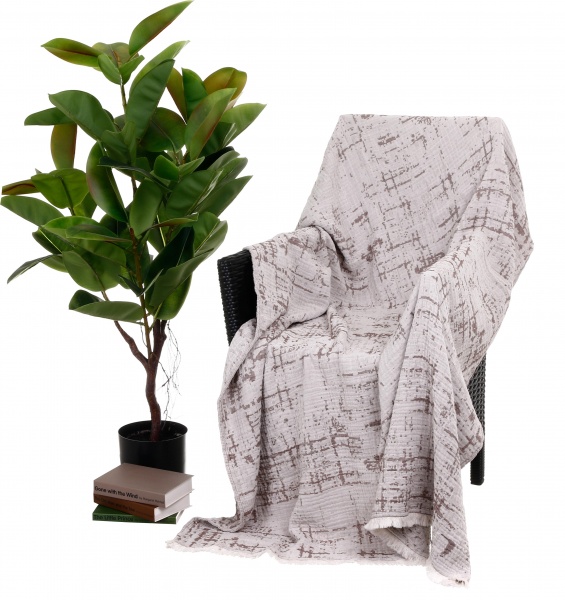 Плед Safi 130x170 см сіро-бежевий La Nuit 