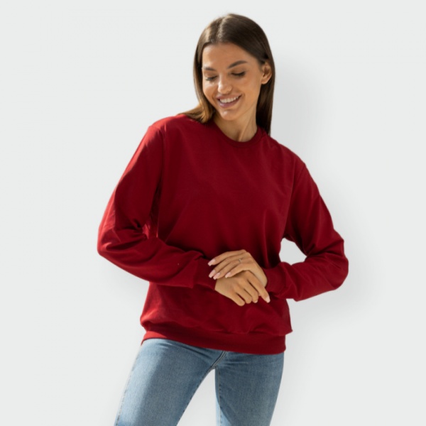 Свитшот Vivioji 12718 р.M бордовый