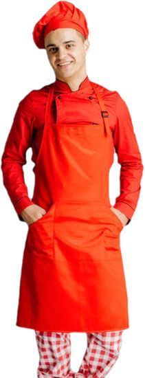 Фартук с нагрудником Lux-Form 0034 р. универсальный красный
