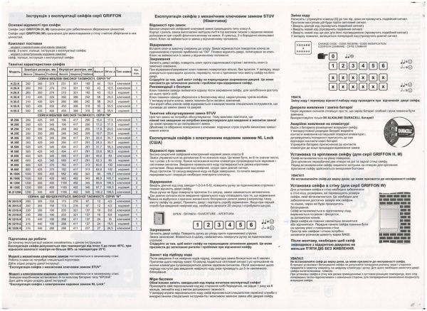Сейф стенной Griffon W.3228.К 
