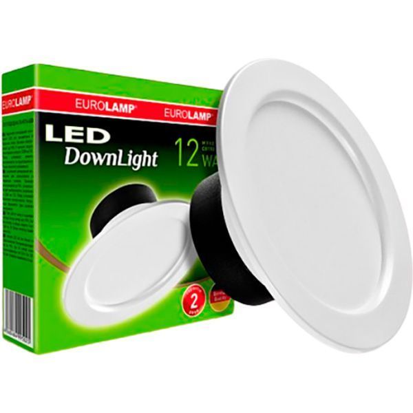 Світильник точковий Eurolamp Downlight LED-DLR-12/3 (Е) 12 Вт 3000 К білий 