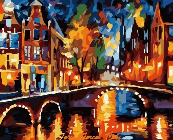 Картина за номерами Вогні нічного міста bk_1326 40x50 см BookOpt 