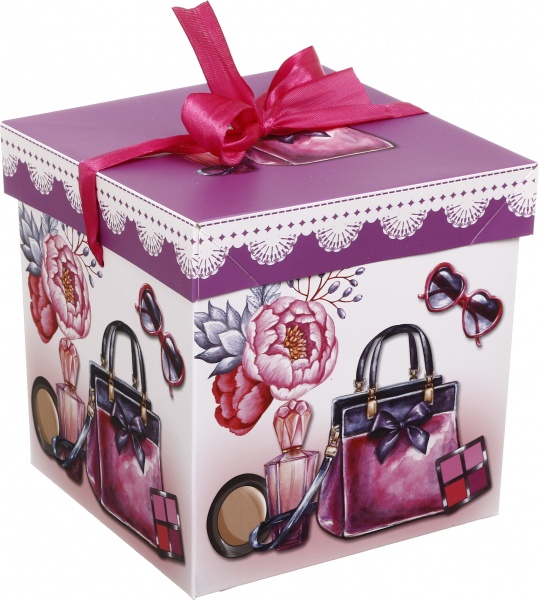 Коробка складана Смуги/горох 15x15x15 см (EBXS9801)