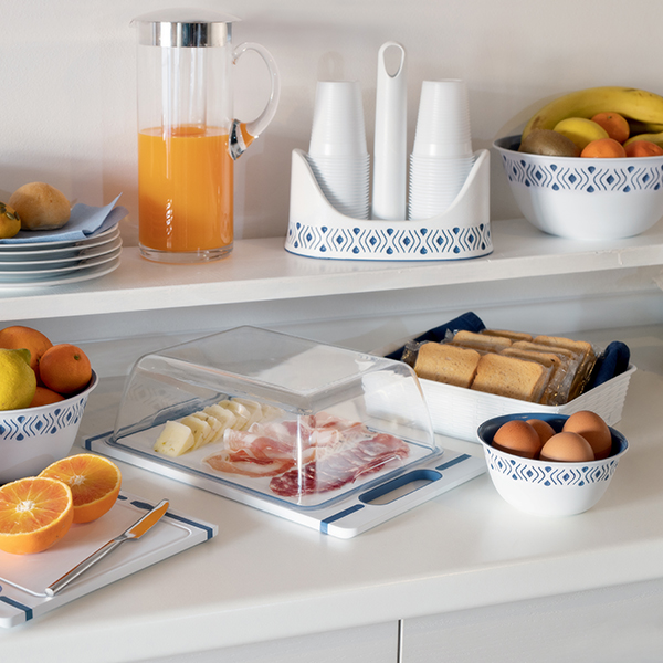 Держатель для стаканов Stefanplast TOSCA бело-синий 55901 