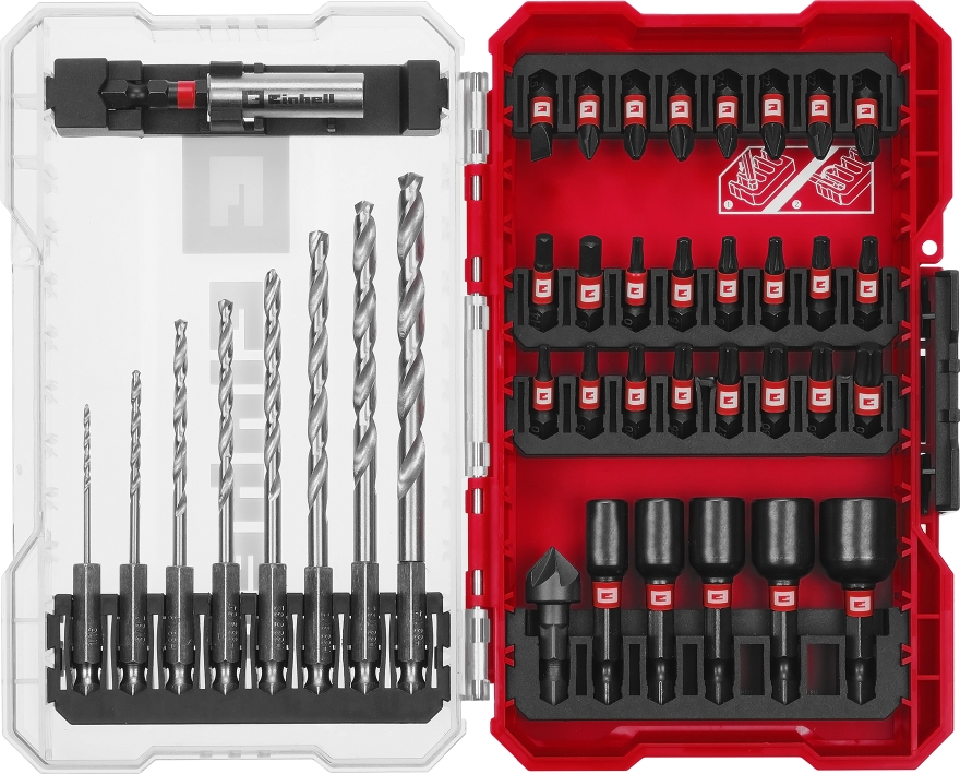 Набір біт і свердел Einhell по металу і торцеві головки M-CASE 39 шт. 108773