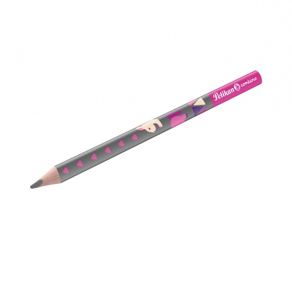 Набір олівців для навчання письму Combino Pink потовщені м'які 2 шт. рожевий корпус 811170 Pelikan