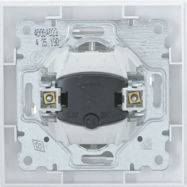 Вимикач двоклавішний Makel Karea з підсвіткою 10 А 220В білий