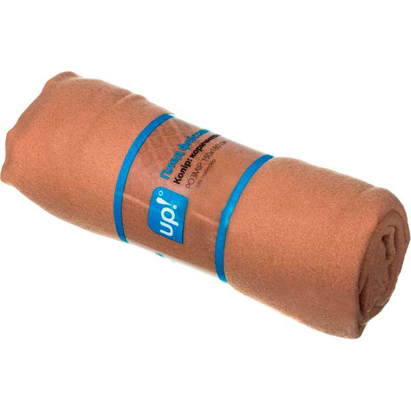 Плед флісовий Underprice коричневий 150x180 см