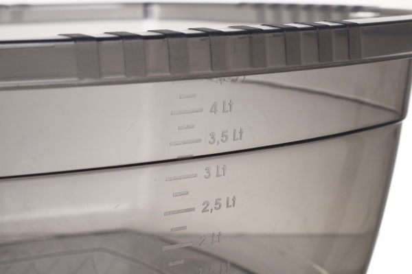 Миска квадратна напівпрозора сіра 5 л Follow Me