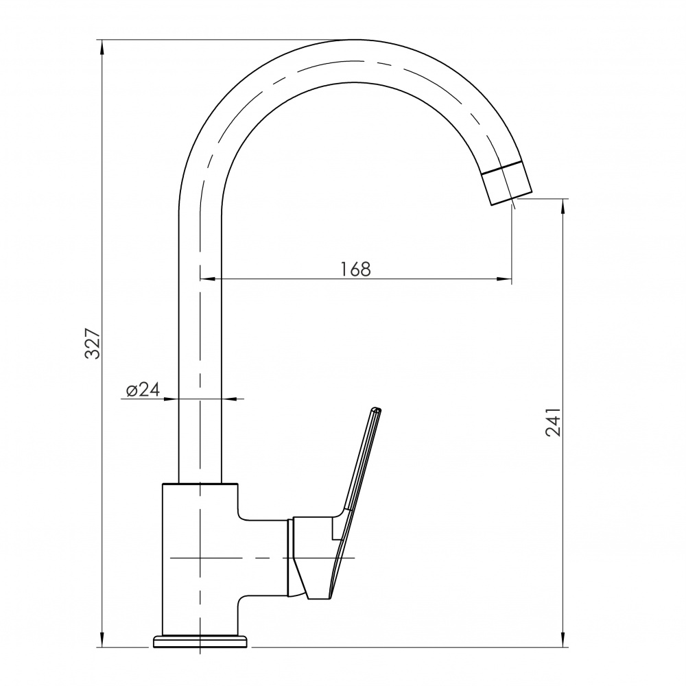 Смеситель для кухни RJ JURA, хром