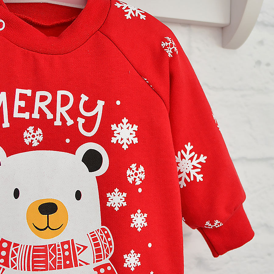 Ромпер-реглан унісекс Blanka Різдво р.80-86 червоний 110621