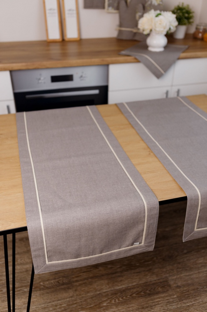 Раннер с кантом Магнолия 40x140 см тауп La Nuit