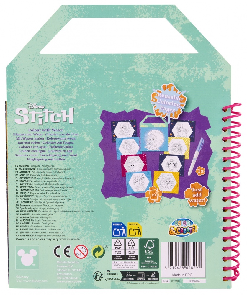 Розмальовка водяна Disney STITCH ST24354