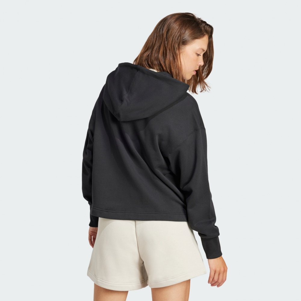 Джемпер Adidas ALL SZN French Terry Loose Full-Zip Hoodie BLACK JJ1251 р.M черный