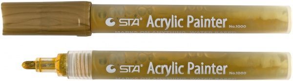 Маркер акриловый STA 1000 2-3 мм STA1000-M01 золотой 