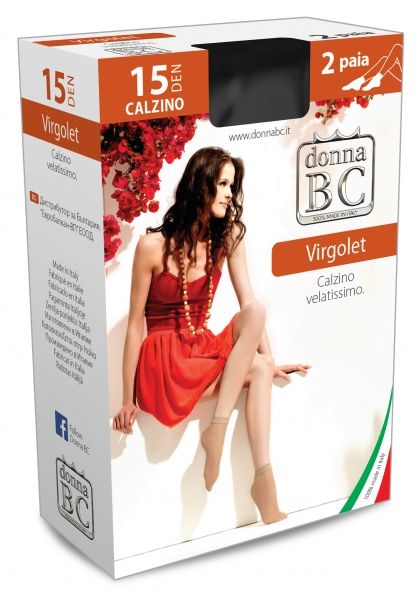 Носки женские Donna BC Virgolet р. one size 15 den nero 2 пар 