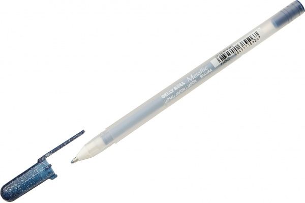 Ручка гелевая Sakura Metallic Сине-черная 