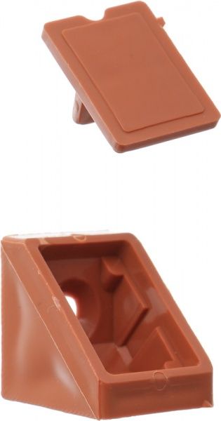 Кутник монтажний 10 одинарный коричневый 10 шт вишня