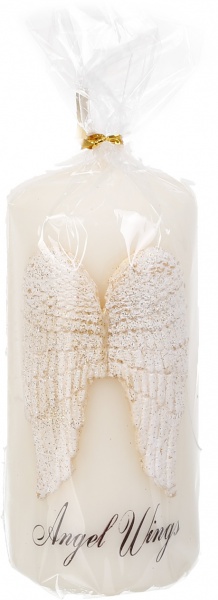 Свічка декоративна Циліндр 70х100 Крила ангела Pako-If