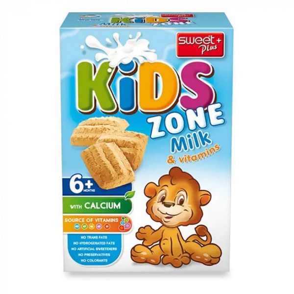 Печиво Sweet Plus з молоком кальцієм та вітамінами 220 г